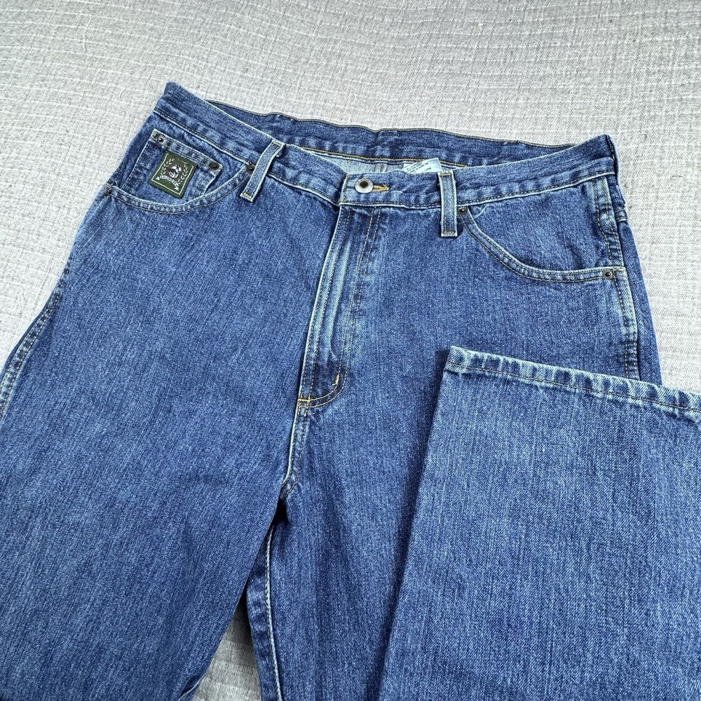 Cinch EDI Locker Stock Jean Men 36x34 Green Label Blue Denim Cowboy Straight Leg